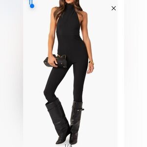 Edikted Sleek Black Jumpsuit